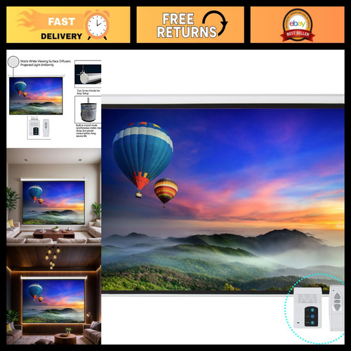 100 motorized projector - 100",