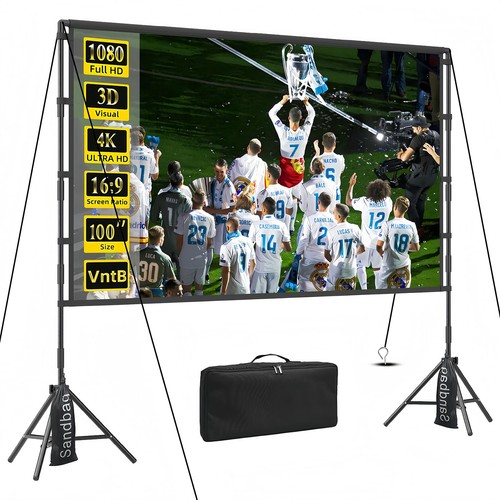 Projector screen 100in stand - screen,