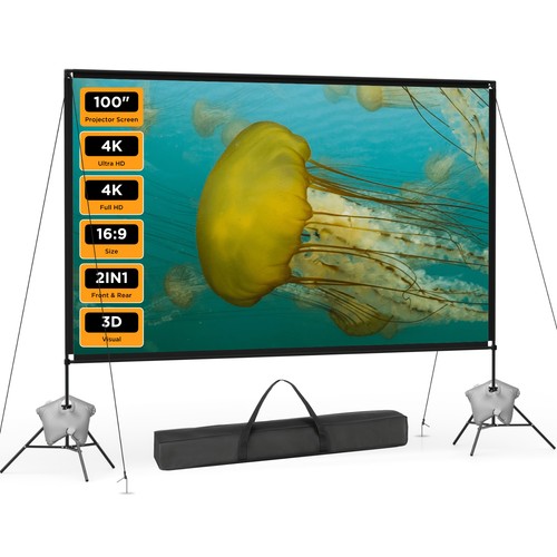 100 projector screen with - 100",